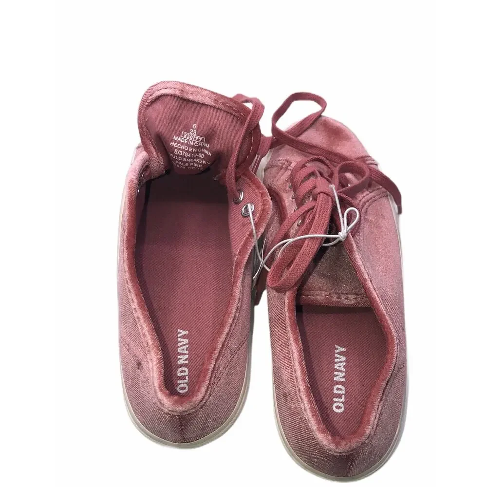 Old Navy Womens Lace Up Bubble Gum Pink Sneakers Sz 6 NWT